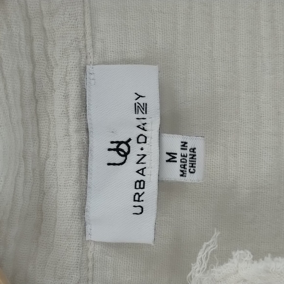 URBAN DAIZY Ud oversized gauze button front cotton w pockets size medium - Picture 7 of 10